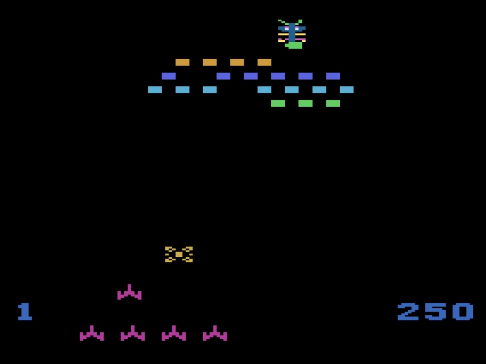 Gameplay of Communist Mutants From Space for Atari 2600